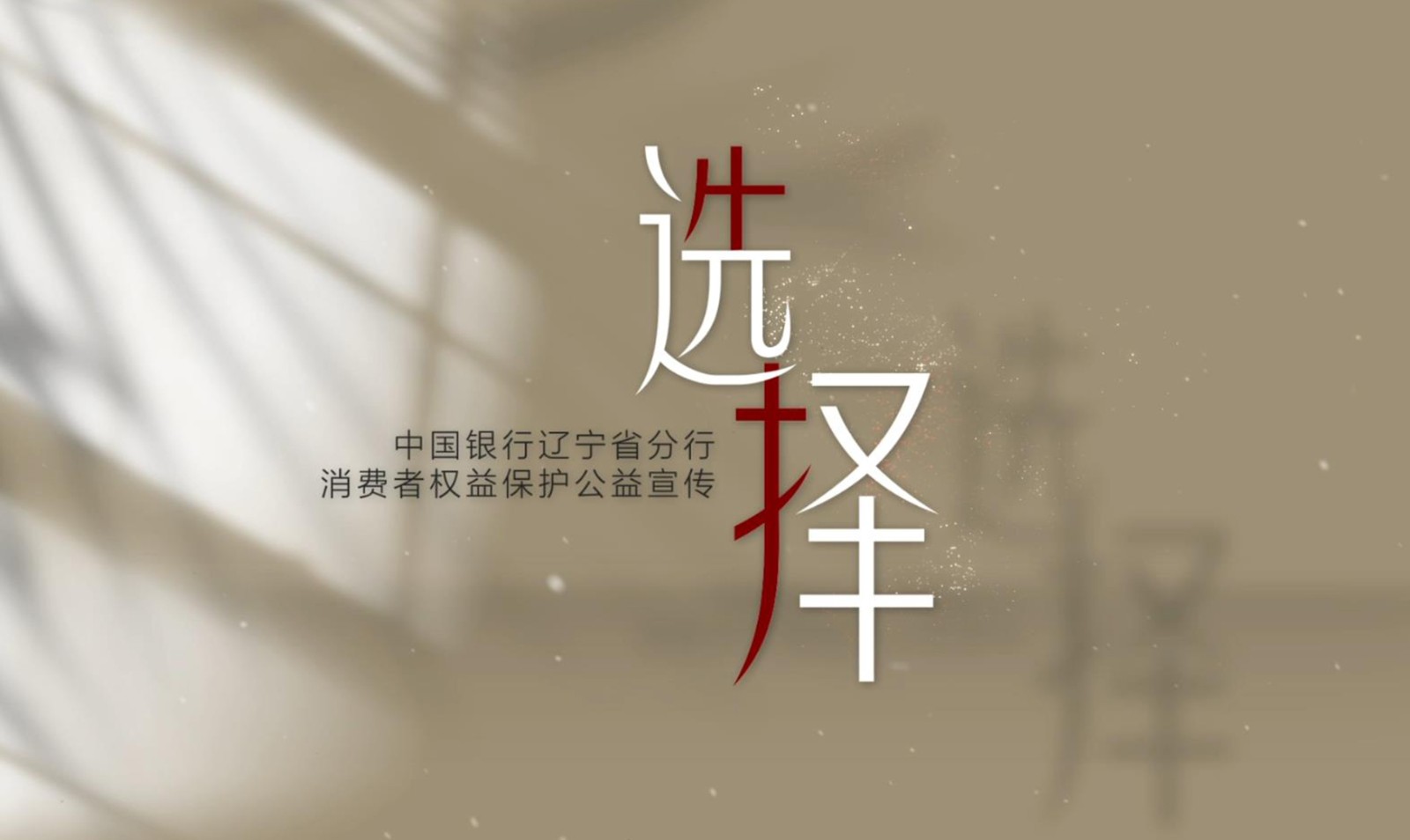 《选择》——中国银行辽宁省分行消费者权益保护公益宣传片